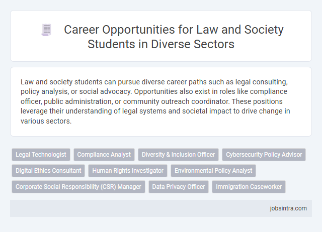 Career Opportunities for Law and Society Students in Diverse Sectors