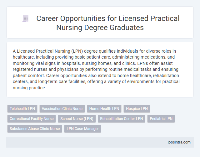 Career Opportunities for Licensed Practical Nursing Degree Graduates