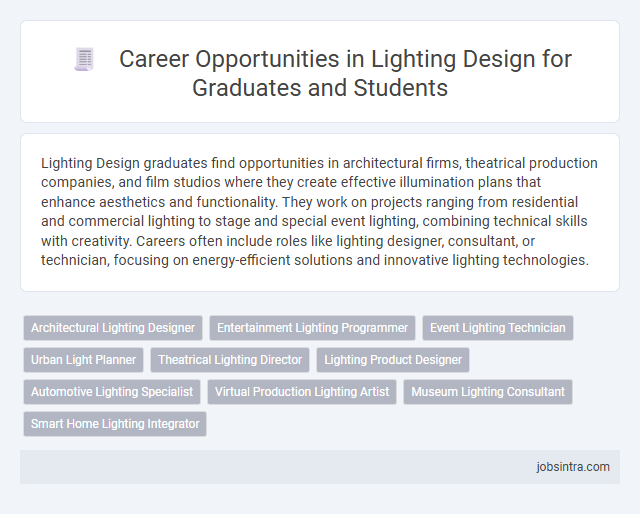Career Opportunities in Lighting Design for Graduates and Students