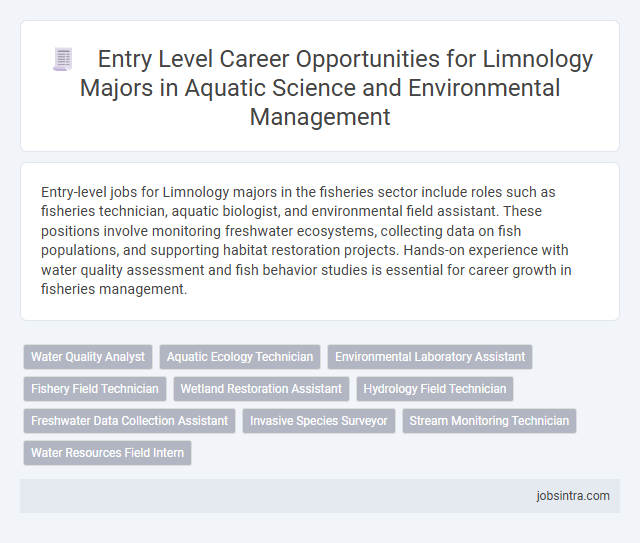 Entry Level Career Opportunities for Limnology Majors in Aquatic Science and Environmental Management