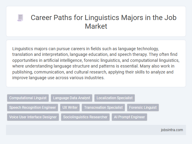 Career Paths for Linguistics Majors in the Job Market