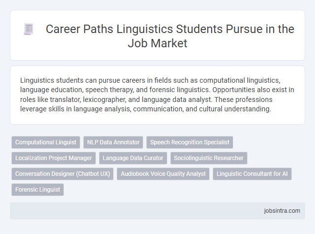 Career Paths Linguistics Students Pursue in the Job Market