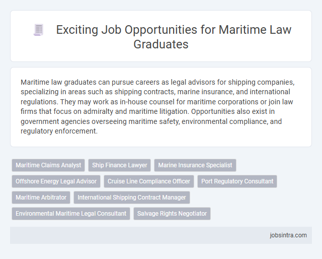 Exciting Job Opportunities for Maritime Law Graduates
