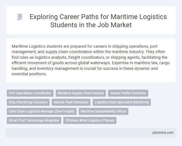 Exploring Career Paths for Maritime Logistics Students in the Job Market