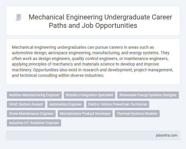 Mechanical Engineering Undergraduate Career Paths and Job Opportunities