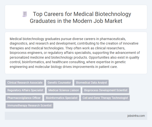 Top Careers for Medical Biotechnology Graduates in the Modern Job Market