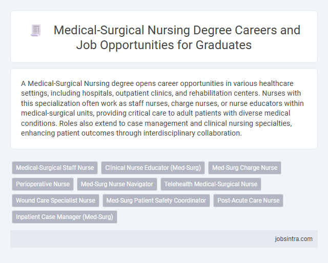 Medical-Surgical Nursing Degree Careers and Job Opportunities for Graduates
