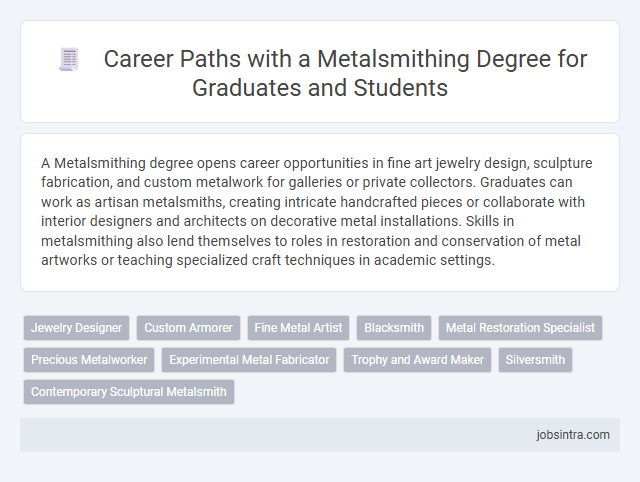 Career Paths with a Metalsmithing Degree for Graduates and Students