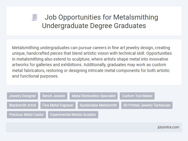 Job Opportunities for Metalsmithing Undergraduate Degree Graduates