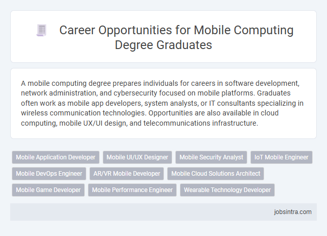 Career Opportunities for Mobile Computing Degree Graduates