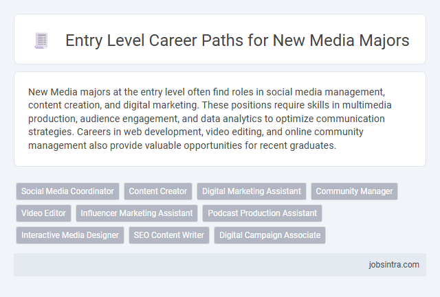 Entry Level Career Paths for New Media Majors
