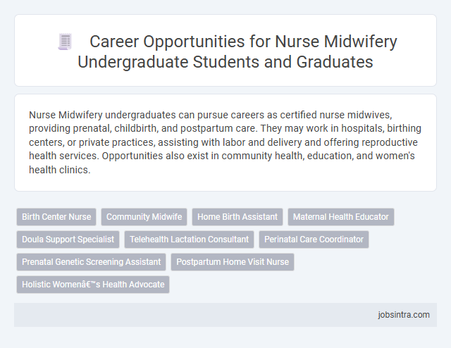 Career Opportunities for Nurse Midwifery Undergraduate Students and Graduates