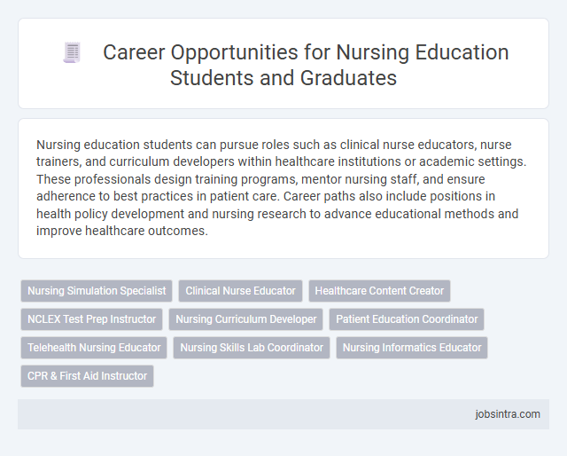 Career Opportunities for Nursing Education Students and Graduates