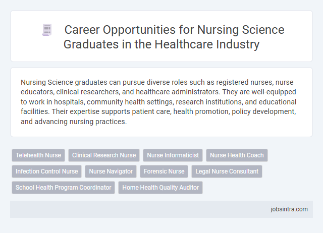 Career Opportunities for Nursing Science Graduates in the Healthcare Industry