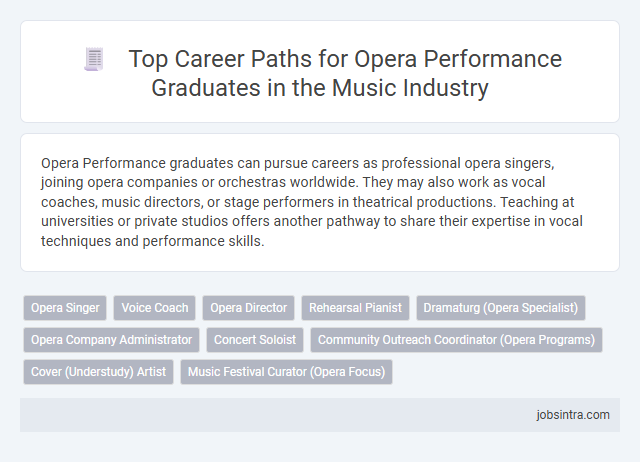 Top Career Paths for Opera Performance Graduates in the Music Industry