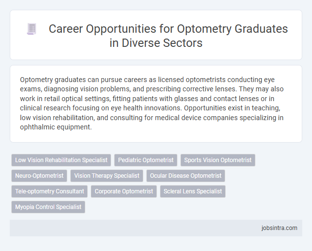 Career Opportunities for Optometry Graduates in Diverse Sectors