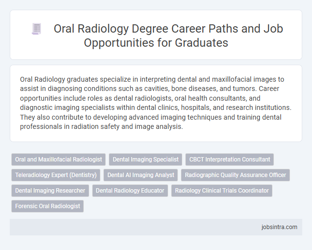 Oral Radiology Degree Career Paths and Job Opportunities for Graduates
