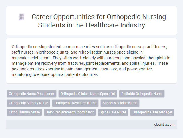 Career Opportunities for Orthopedic Nursing Students in the Healthcare Industry