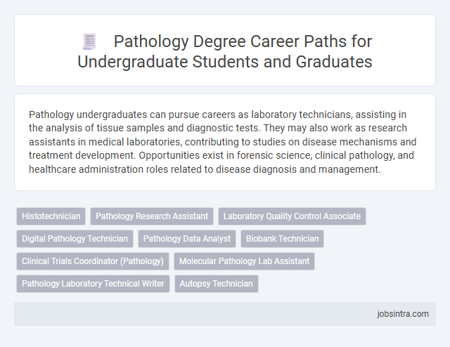 Pathology Degree Career Paths for Undergraduate Students and Graduates