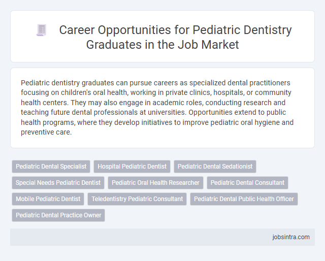 Career Opportunities for Pediatric Dentistry Graduates in the Job Market