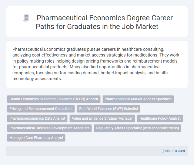 Pharmaceutical Economics Degree Career Paths for Graduates in the Job Market
