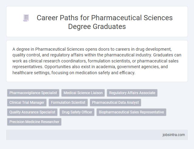 Career Paths for Pharmaceutical Sciences Degree Graduates