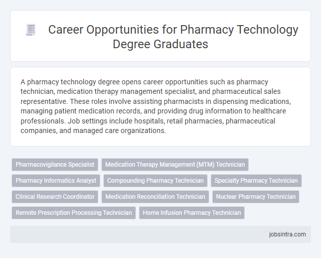 Career Opportunities for Pharmacy Technology Degree Graduates