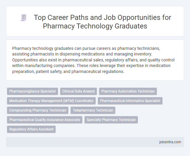 Top Career Paths and Job Opportunities for Pharmacy Technology Graduates