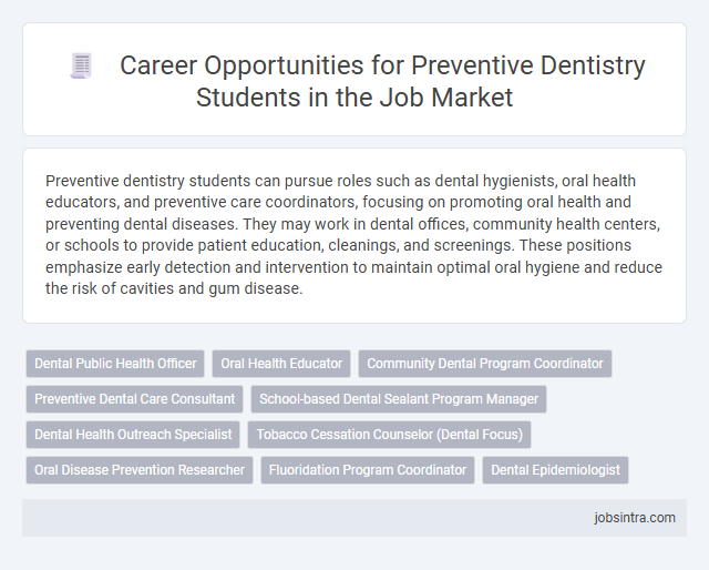 Career Opportunities for Preventive Dentistry Students in the Job Market