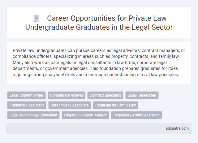 Career Opportunities for Private Law Undergraduate Graduates in the Legal Sector