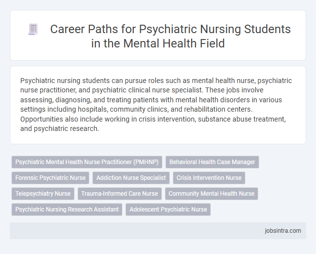 Career Paths for Psychiatric Nursing Students in the Mental Health Field