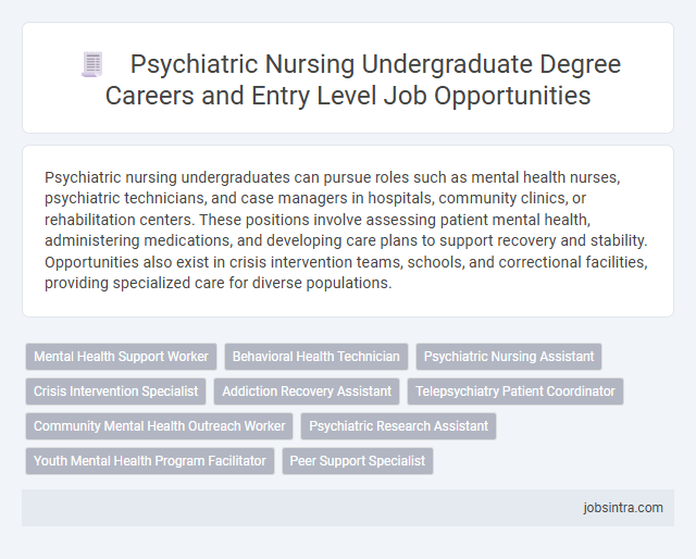 Psychiatric Nursing Undergraduate Degree Careers and Entry Level Job Opportunities