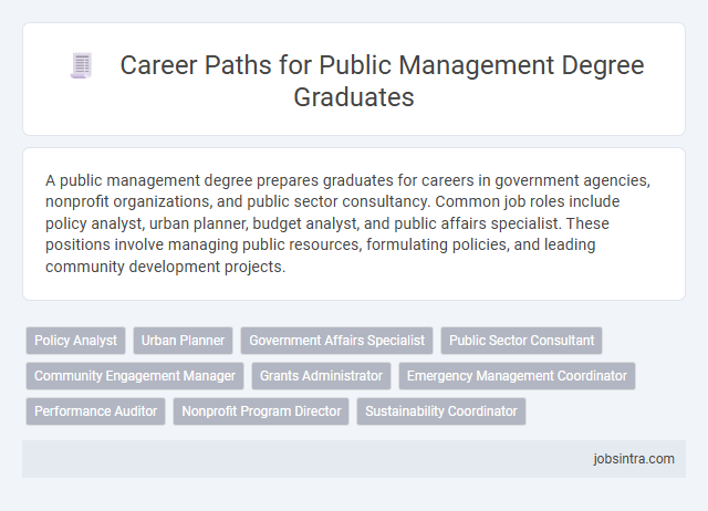Career Paths for Public Management Degree Graduates