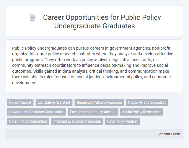 Career Opportunities for Public Policy Undergraduate Graduates