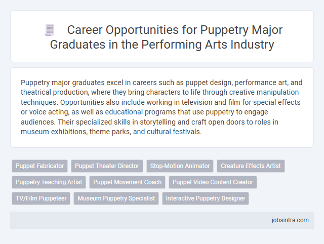 Career Opportunities for Puppetry Major Graduates in the Performing Arts Industry