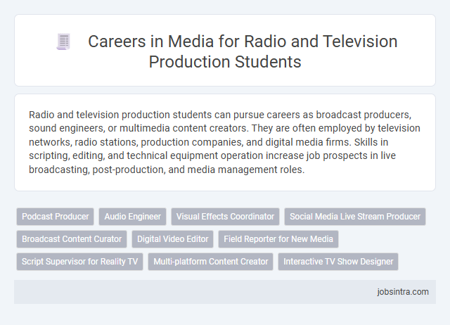 Careers in Media for Radio and Television Production Students