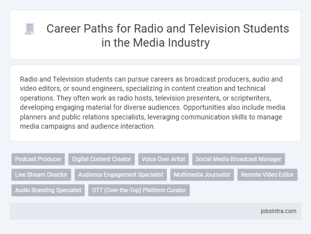 Career Paths for Radio and Television Students in the Media Industry