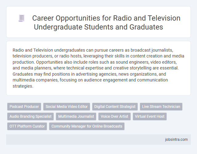 Career Opportunities for Radio and Television Undergraduate Students and Graduates