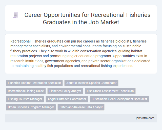 Career Opportunities for Recreational Fisheries Graduates in the Job Market