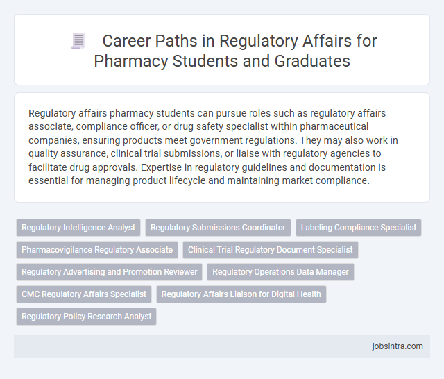 Career Paths in Regulatory Affairs for Pharmacy Students and Graduates