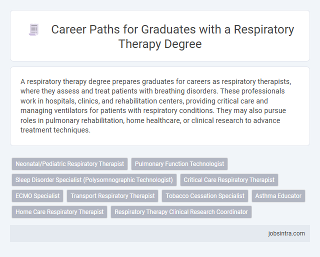 Career Paths for Graduates with a Respiratory Therapy Degree