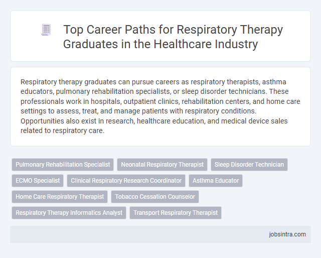 Top Career Paths for Respiratory Therapy Graduates in the Healthcare Industry