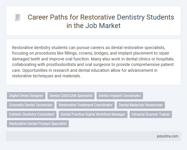 Career Paths for Restorative Dentistry Students in the Job Market