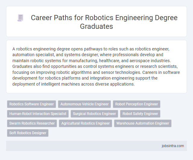 Career Paths for Robotics Engineering Degree Graduates
