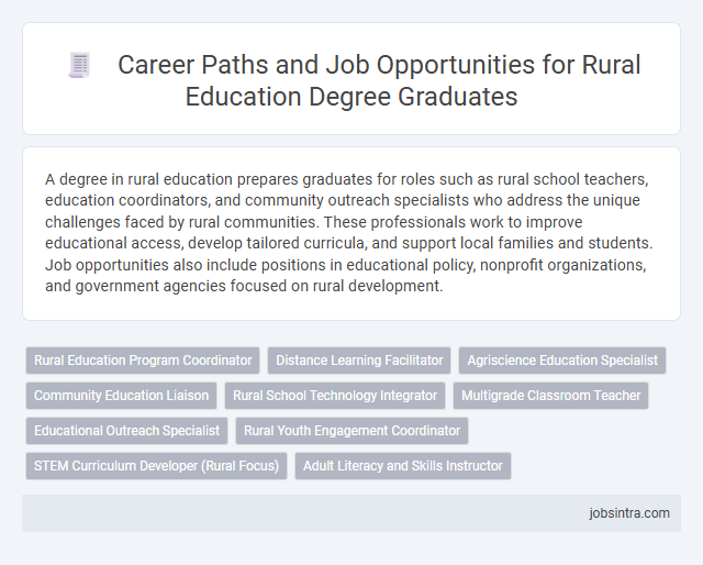 Career Paths and Job Opportunities for Rural Education Degree Graduates