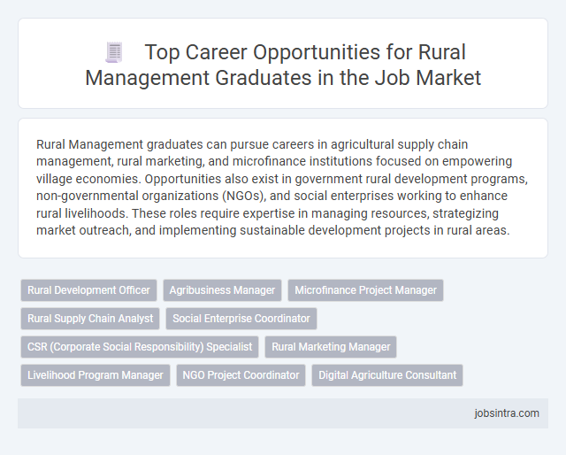 Top Career Opportunities for Rural Management Graduates in the Job Market