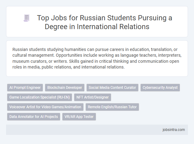 Top Jobs for Russian Students Pursuing a Degree in International Relations