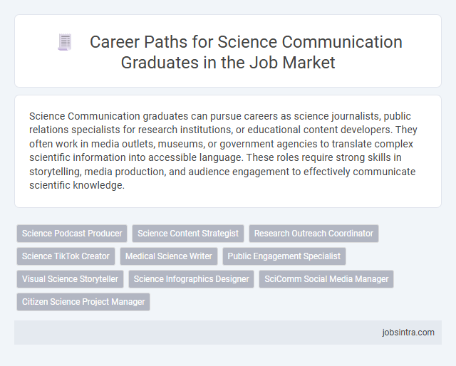 Career Paths for Science Communication Graduates in the Job Market
