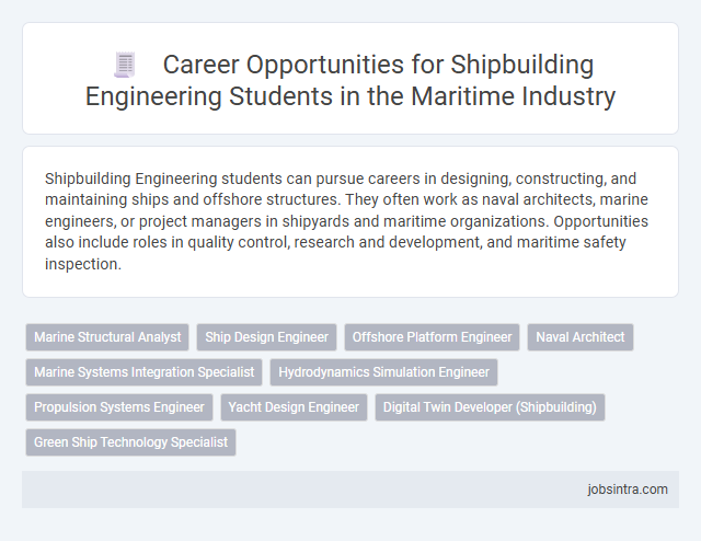 Career Opportunities for Shipbuilding Engineering Students in the Maritime Industry