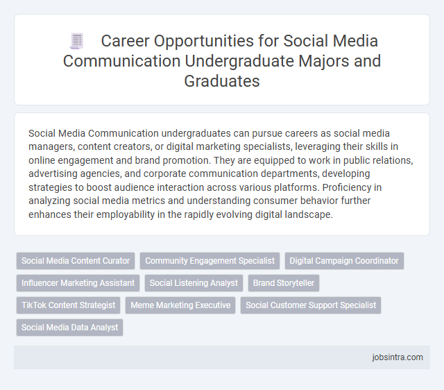 Career Opportunities for Social Media Communication Undergraduate Majors and Graduates